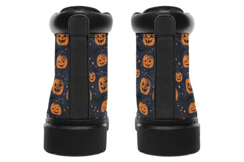 Pumpkin Party Classic Boots   High Quality Micro Suede Weatherproof Vegan Shoes with Stitched on Soles 1