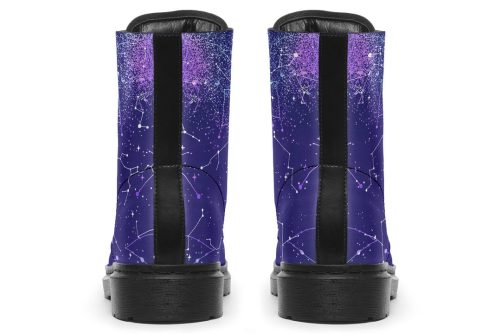 Purple Aurora Boots   Vegan Leather Doc Style Boots with Durable Stitched on Soles 2