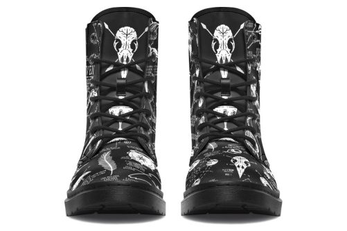 Raven Study Boots   Vegan Leather Doc Style Boots with Durable Stitched on Soles 2
