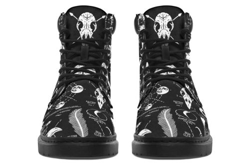 Raven Study Classic Boots   High Quality Micro Suede Weatherproof Vegan Shoes with Stitched on Soles