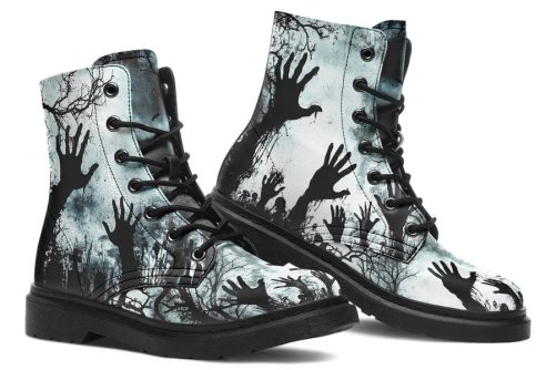 Reanimated Boots   Vegan Leather Doc Style Boots with Durable Stitched on Soles 1