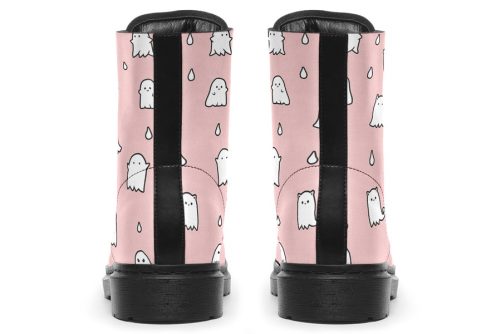 Rose Ghost Party Boots   Vegan Leather Doc Style Boots with Durable Stitched on Soles 2