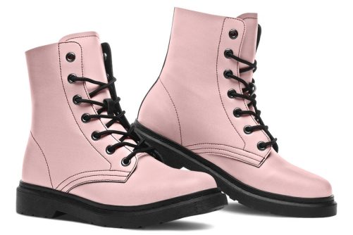 Rose Quartz Boots   Vegan Leather Doc Style Boots with Durable Stitched on Soles 1