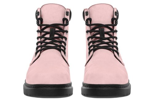 Rose Quartz Classic Boots   High Quality Micro Suede Weatherproof Vegan Shoes with Stitched on Soles