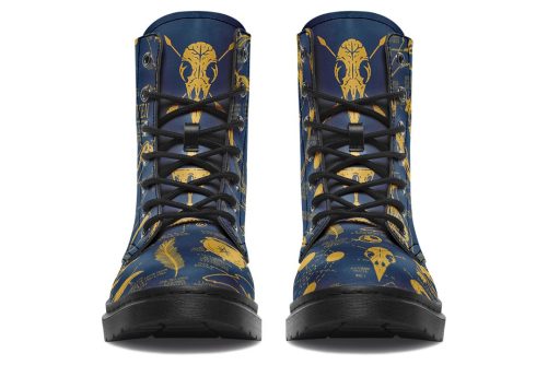 Royal Raven Study Boots   Vegan Leather Doc Style Boots with Durable Stitched on Soles 1