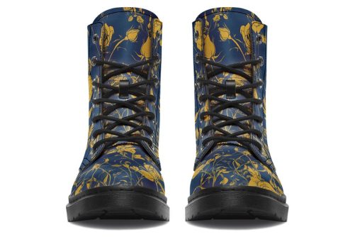 Royal Rose Romance Boots   Vegan Leather Doc Style Boots with Durable Stitched on Soles 2