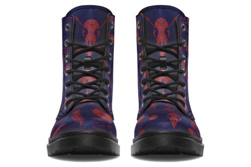 Scarlet Raven Study Boots   Vegan Leather Doc Style Boots with Durable Stitched on Soles 1