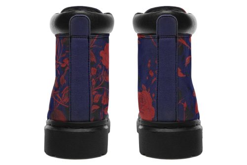 Scarlet Rose Romance Classic Boots   High Quality Micro Suede Weatherproof Vegan Shoes with Stitched on Soles 1