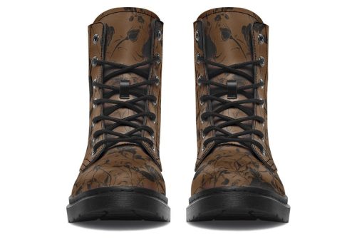 Sepia Rose Romance Boots   Vegan Leather Doc Style Boots with Durable Stitched on Soles 2