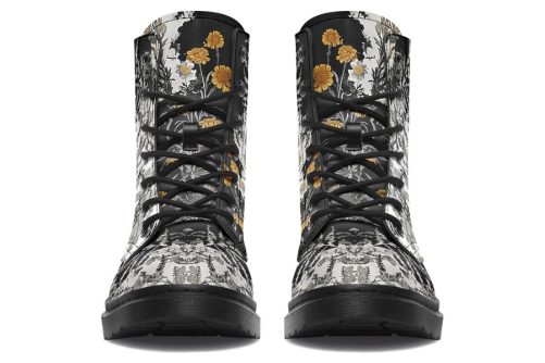 Shadow Ferns Boots   Vegan Leather Doc Style Boots with Durable Stitched on Soles 2