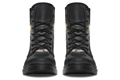 Shadows And Whiskers Boots   Vegan Leather Doc Style Boots with Durable Stitched on Soles 2