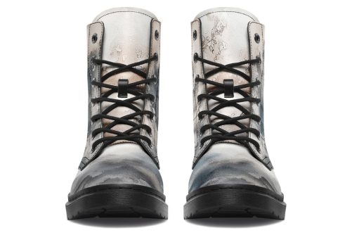 Smoke Boots   Vegan Leather Doc Style Boots with Durable Stitched on Soles 1