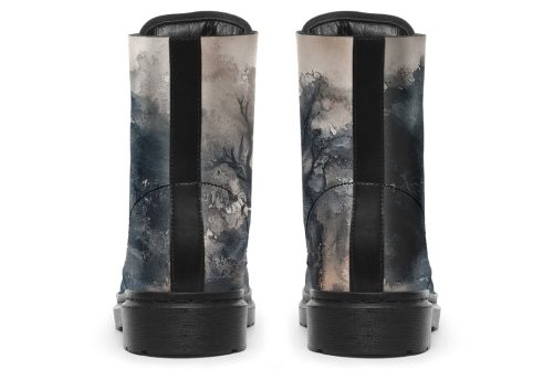 Smoke Boots   Vegan Leather Doc Style Boots with Durable Stitched on Soles 2