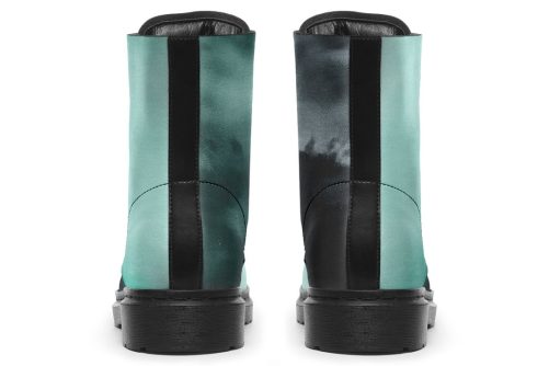 Smoke Emerald Boots   Vegan Leather Doc Style Boots with Durable Stitched on Soles 2