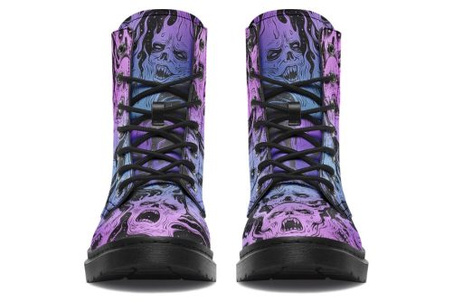 Spectral Torment Boots   Vegan Leather Doc Style Boots with Durable Stitched on Soles 1