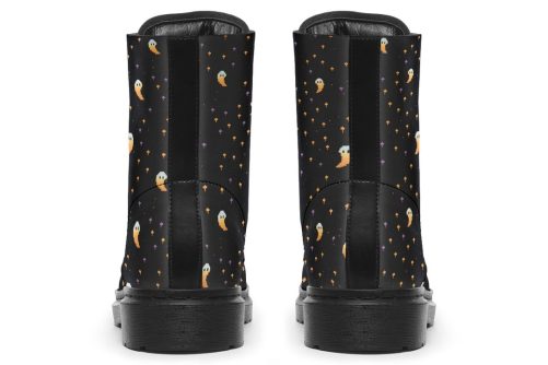 Spooky Soirée Boots   Vegan Leather Doc Style Boots with Durable Stitched on Soles 2