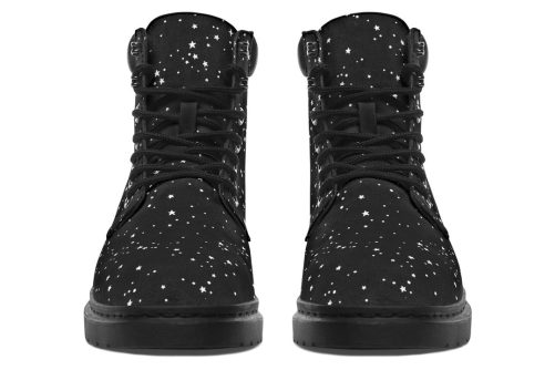 Starry Night Classic Boots   High Quality Micro Suede Weatherproof Vegan Shoes with Stitched on Soles