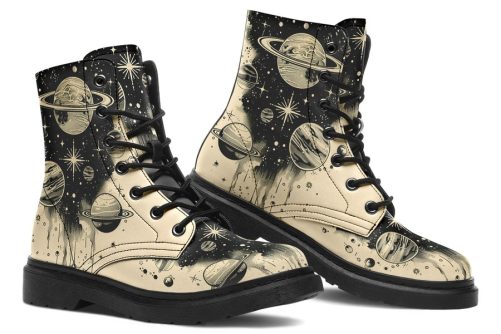 Starwalker Boots   Vegan Leather Doc Style Boots with Durable Stitched on Soles 1