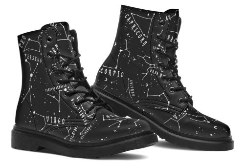 Stellar Boots   Vegan Leather Doc Style Boots with Durable Stitched on Soles 1