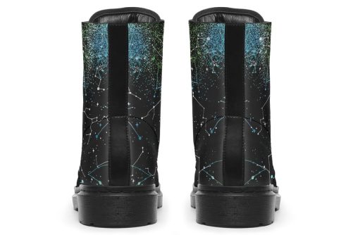 Teal Aurora Boots   Vegan Leather Doc Style Boots with Durable Stitched on Soles 2