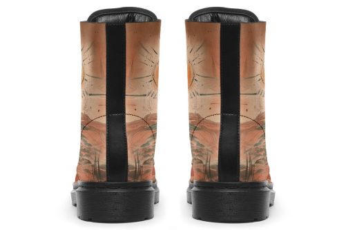 Terracotta Glow Boots   Vegan Leather Doc Style Boots with Durable Stitched on Soles 2