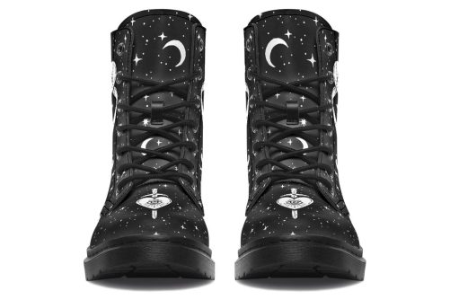 The Lovers Tarot Boots   Vegan Leather Doc Style Boots with Durable Stitched on Soles 1