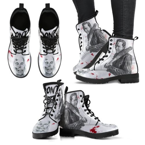 The Walking Dead Negan Women's Vegan Leather Combat Boots 1