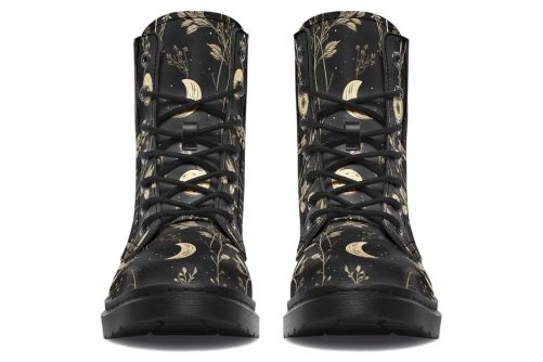 Twilight Garden Boots   Vegan Leather Doc Style Boots with Durable Stitched on Soles 2