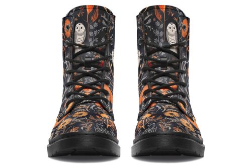 Twilight Watcher Boots   Vegan Leather Doc Style Boots with Durable Stitched on Soles 1
