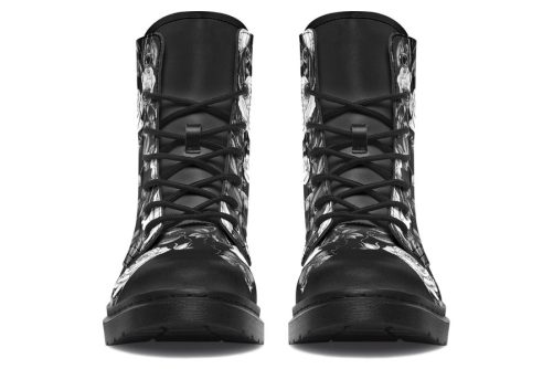 Veil of Roses Boots   Vegan Leather Doc Style Boots with Durable Stitched on Soles 2