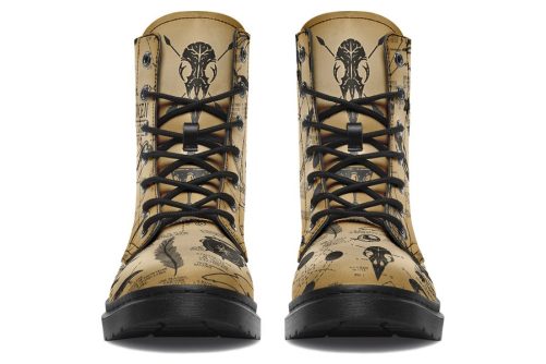 Velum Raven Study Boots   Vegan Leather Doc Style Boots with Durable Stitched on Soles 1