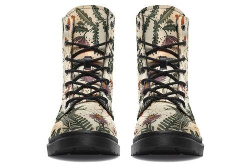 Vintage Peonies Leather Boots 2