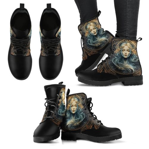 Virgo Zodiac Women's Vegan Leather Boots 1