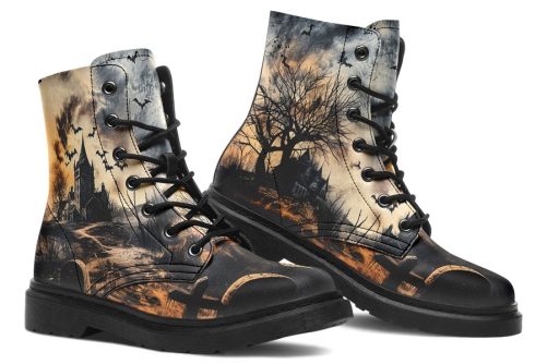 Vlad’s Castle Boots   Vegan Leather Doc Style Boots with Durable Stitched on Soles 1