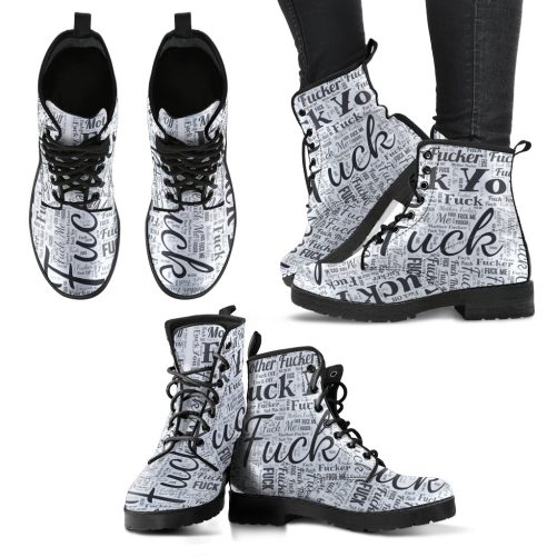 Wash Your Mouth Out With Soap Women's Vegan Leather Combat Boots 1