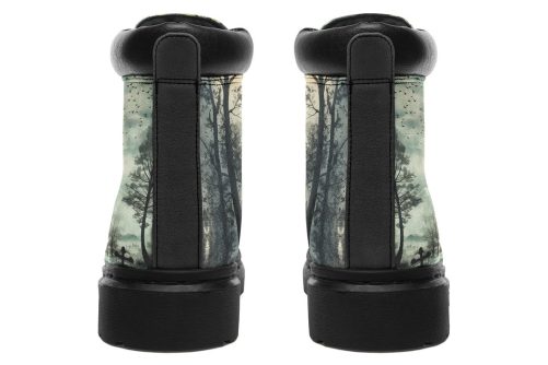 Whispers in the Fog Classic Boots   High Quality Micro Suede Weatherproof Vegan Shoes with Stitched on Soles 1