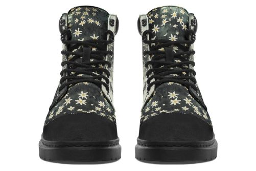 Whispers in the Fog Classic Boots   High Quality Micro Suede Weatherproof Vegan Shoes with Stitched on Soles