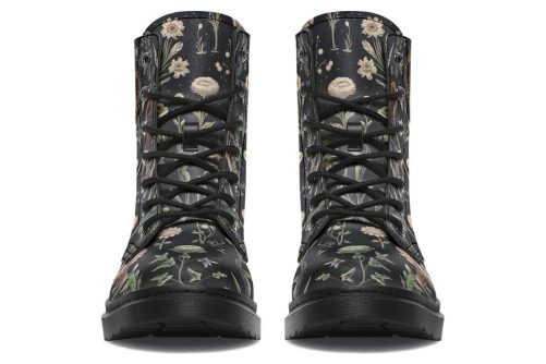 Witches' Broomsticks Boots   Vegan Leather Doc Style Boots with Durable Stitched on Soles 2