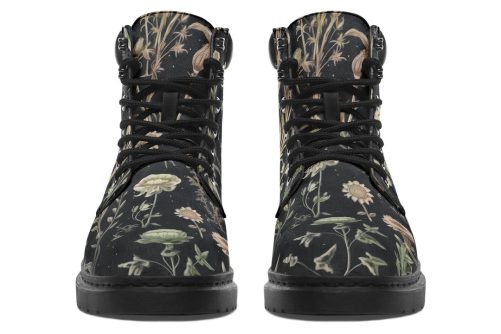 Witches' Broomsticks Classic Boots   High Quality Micro Suede Weatherproof Vegan Shoes with Stitched on Soles