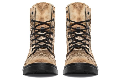 Wraithcat Mandala Boots   Vegan Leather Doc Style Boots with Durable Stitched on Soles 1