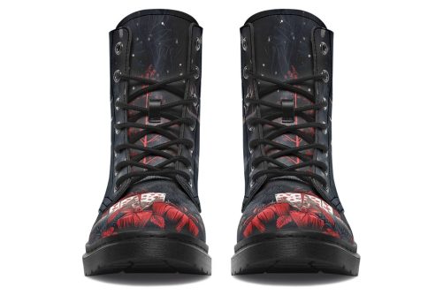 Yule Antlers Boots   Vegan Leather Doc Style Boots with Durable Stitched on Soles 1