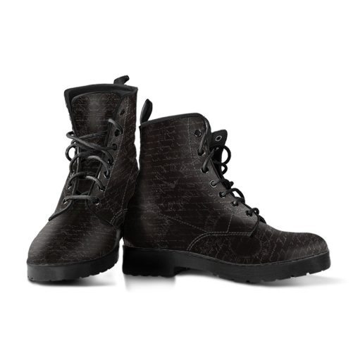 Alice in Wonderland #9 Women's Vegan Leather Combat Boots 2