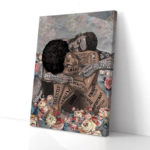 Black Couple Canvas We Are Unique Kind Strong Beautiful 1