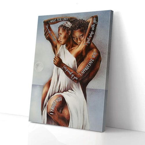 Black Couple Canvas You Make Me Happy I Appreciate You 1