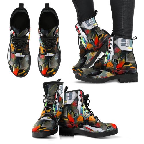 Cat Women's Vegan Leather Combat Boots 11