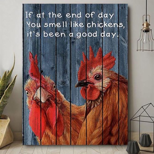 Chicken Couple Canvas You Smell Like Chicken (2)