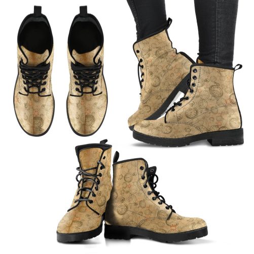 Classic Time Women's Vegan leather Combat Boots 1