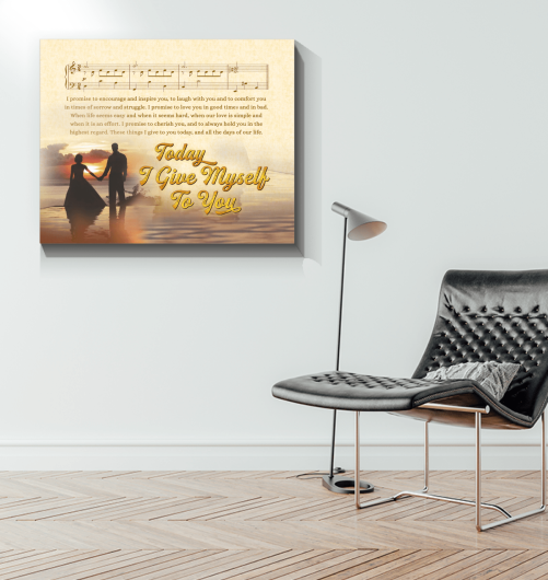 Couple Canvas Today I Give Myself To You 1