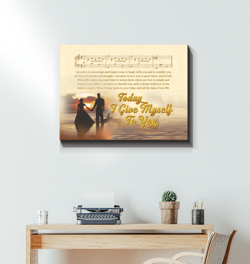 Couple Canvas Today I Give Myself To You 3