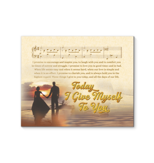 Couple Canvas Today I Give Myself To You